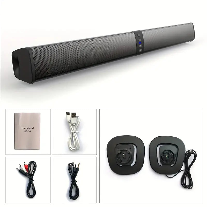 20W 3D Home Theater Stereo Surround Wireless Speaker - Black